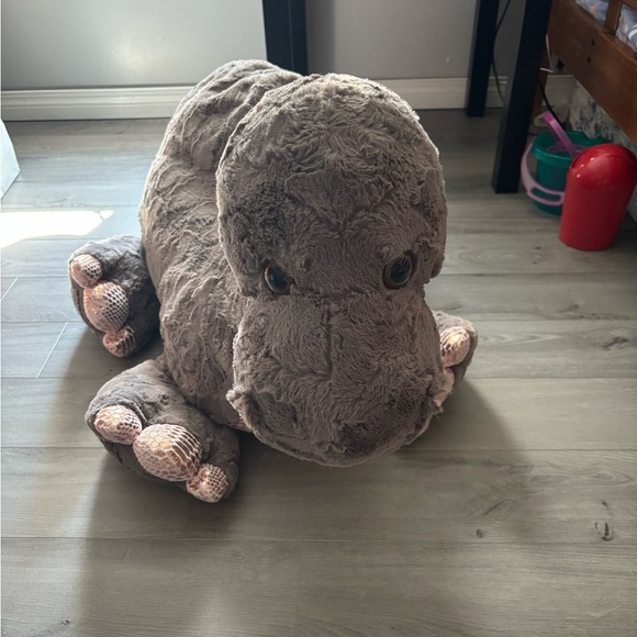 Large Huge Oversized Grey Dinosaur Plush Toy Stuffed Approximately 50” - Picture 5 of 6